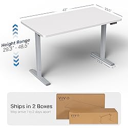 VIVO Electric 43 x 24 in Standing Desk, Memory