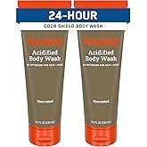Mando Odor Shield Body Wash - 24 Hour Control - Removes Odor Better than Soap - SLS Free, Paraben Free, Skin Safe - 8.5 Ounce (Pack of 2) (Unscented)