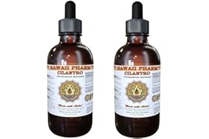 HAWAII PHARM HawaiiPharm Cilantro Liquid Extract, Organic Cilantro (Coriandrum Sativum) Tincture Supplement 2x4 oz