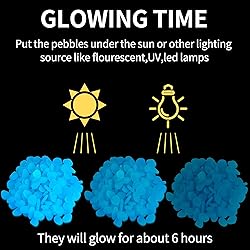 OSOPOLA 150 PCS Luminous Stones - Blue Glow Rocks