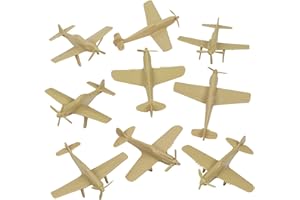 TIM MEE TOY TimMee WW2 Fighter Ace Planes - Tan 9pc Plastic Army Men Airplanes USA Made