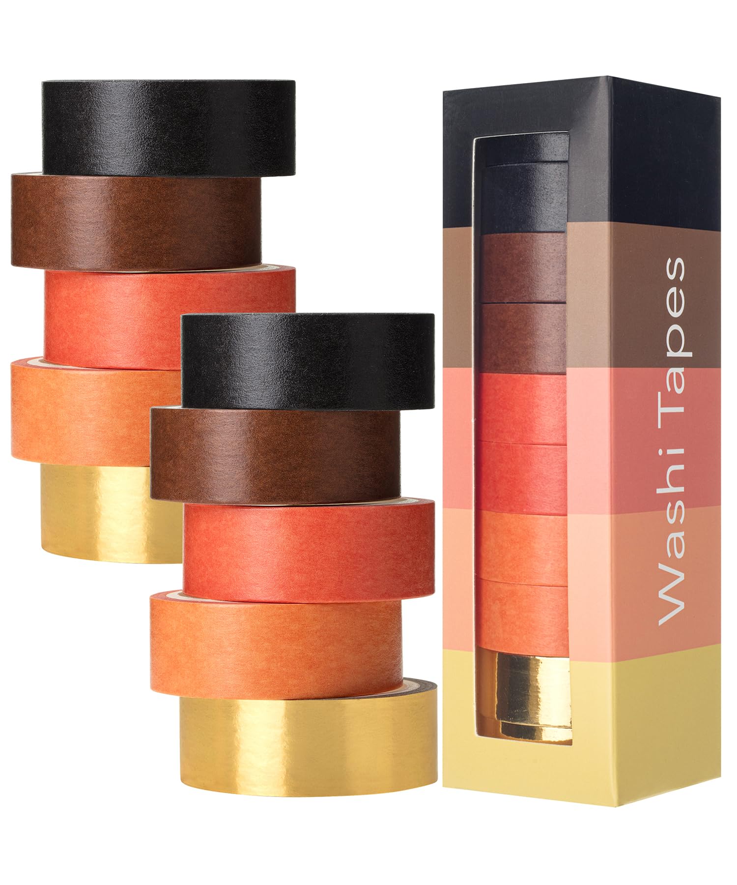 Photo 1 of Mr. Pen- Washi Tape Set, 10 Rolls, Fiery Horizon, Decorative Tape Set, Colored Scrapbook Washi Tape for Journaling, Washy-Tape, Scrapbook Supplies
