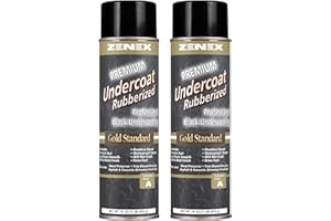 Zenex Rubberized Undercoat - Heavy Duty Undercoating for Vehicles | Rubberized Undercoating Spray for Cars, Trucks, and Trailers | Waterproof Rust Prevention | Sound Deadening | 16 oz (2 Count)