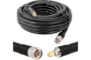 XRDS -RF KMR400 SMA to N Cable 35ft, N-Male to SMA-Male Connector Low Loss Extension Cable 50 Ohm SMA Cable