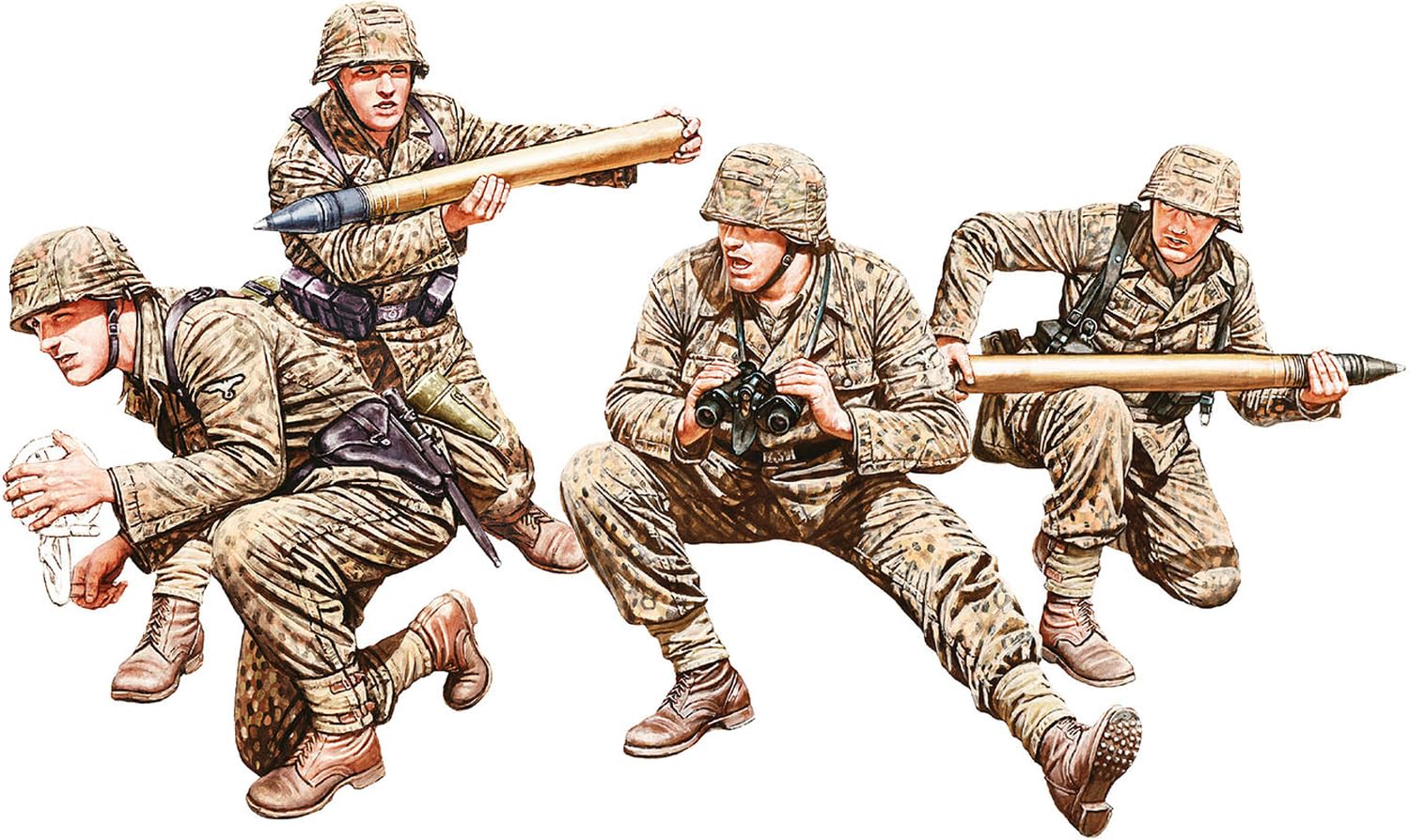 Miniart 1:35 - German Elite Gun Crew, Molded Color