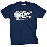 Save The Clock Tower T Shirt Funny Vintage Graphic 80s 90s Tee Cool Saying