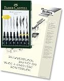 Faber-Castell PITT Artist Pen Brush Manga Set – 8 Stifte + A4 Skizzenblock