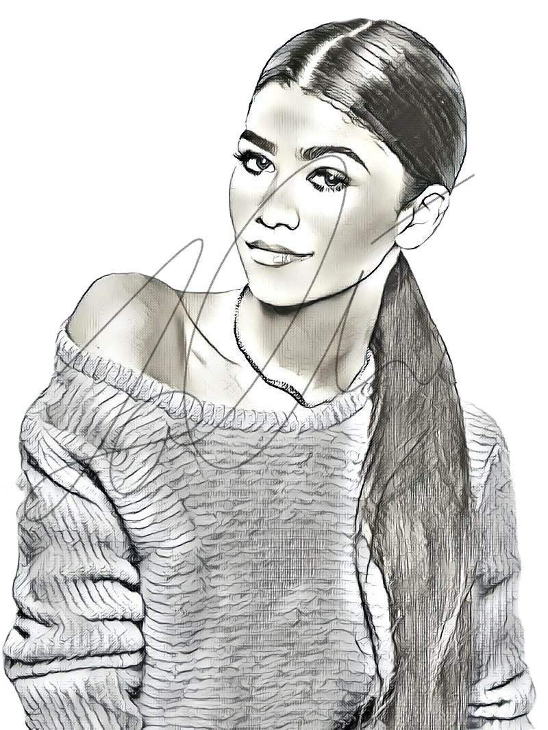 Sketch Pencil Cardi B Drawing