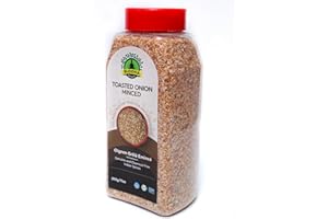 Buddha Spices Inc. Toasted Onion Minced - 300g (11 oz) - All-Natural and Gluten-Free - Convenient and Long-Lasting - Pure Indian Origin