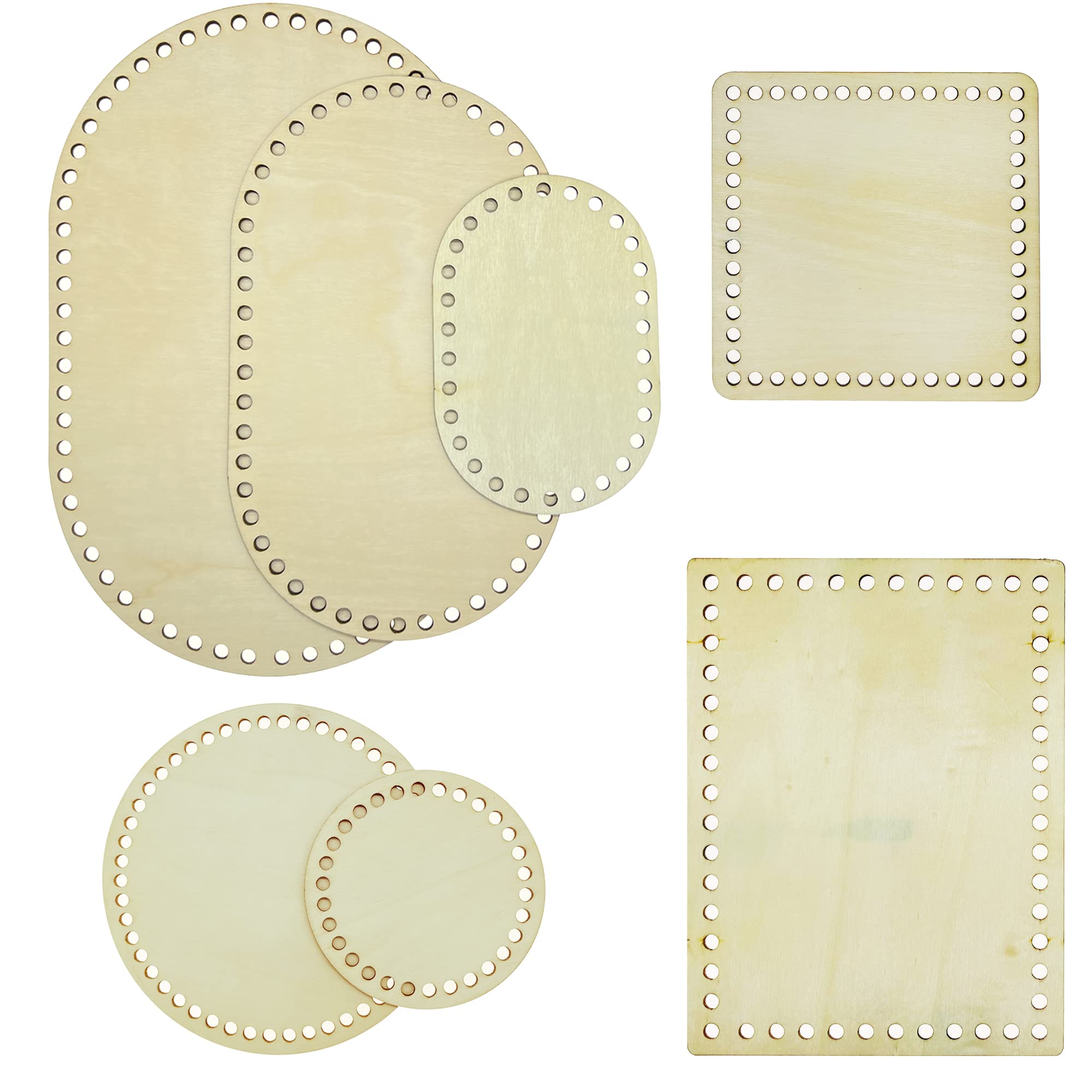 Yayatty 7 PCS Wooden Base Shaper for DIY Basket Craft Weaving Making Supplies