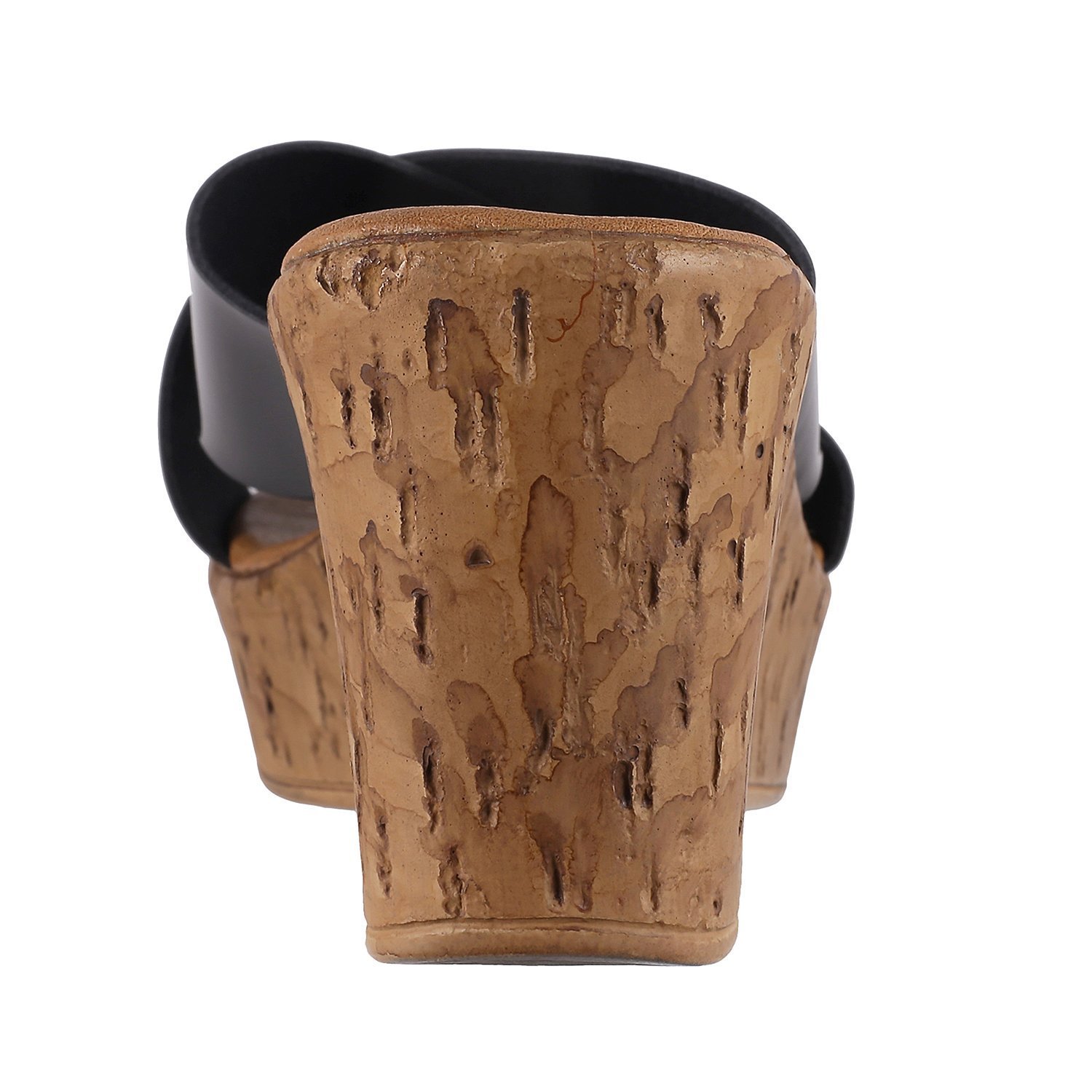 mochi women black synthetic sandals (34-9155)