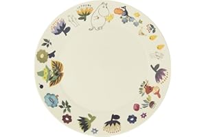 山加商店 MOOMIN MM2105-337 Herbarium Plate, 9.4 inches (24 cm), Mixed