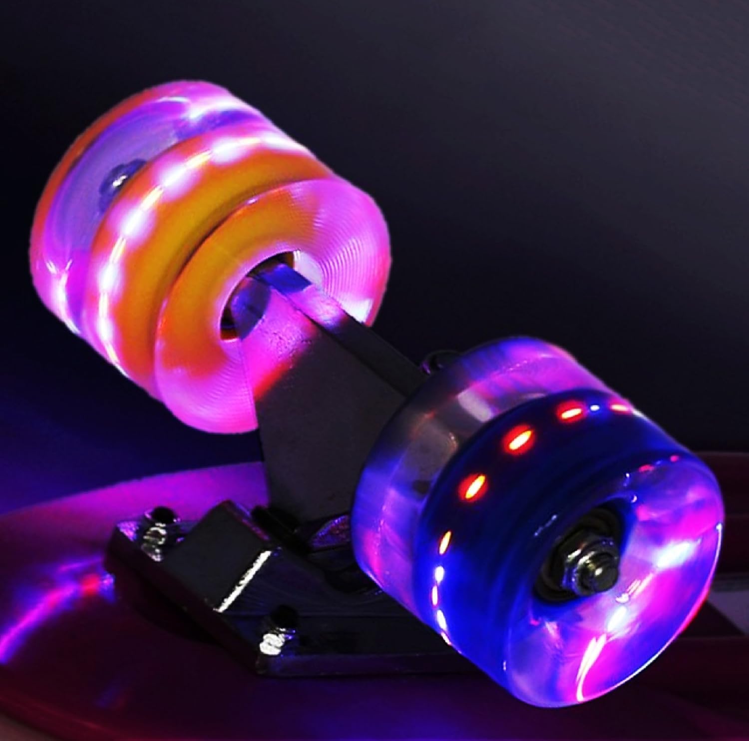 Merkapa 22 Complete Skateboard with Colorful LED Light up Wheels for Beginners Skateboarding