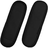 2 Pack Black Soft Shoulder Strap Pad for Luggage Straps &amp; Bags - Ultra Comfortable Shoulder Pads for Bag Straps - Breathable，Lightweight, Adjustable Fit for Comfort