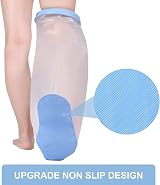 Fasola XL Leg Cast Cover Shower Protector - Non-Slip Waterproof Bag view 2
