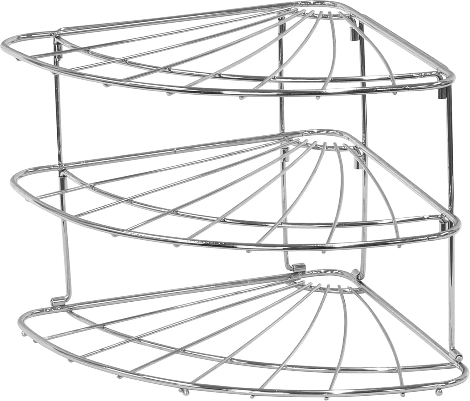 Simple Houseware 3-Tier Counter Corner Shelf Organizer, Chrome: Home & Kitchen