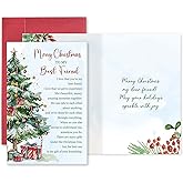 Best Friend Christmas Card for Him Her, Heartfelt Holiday Card for Bestie, Merry Christmas to My Best Friend