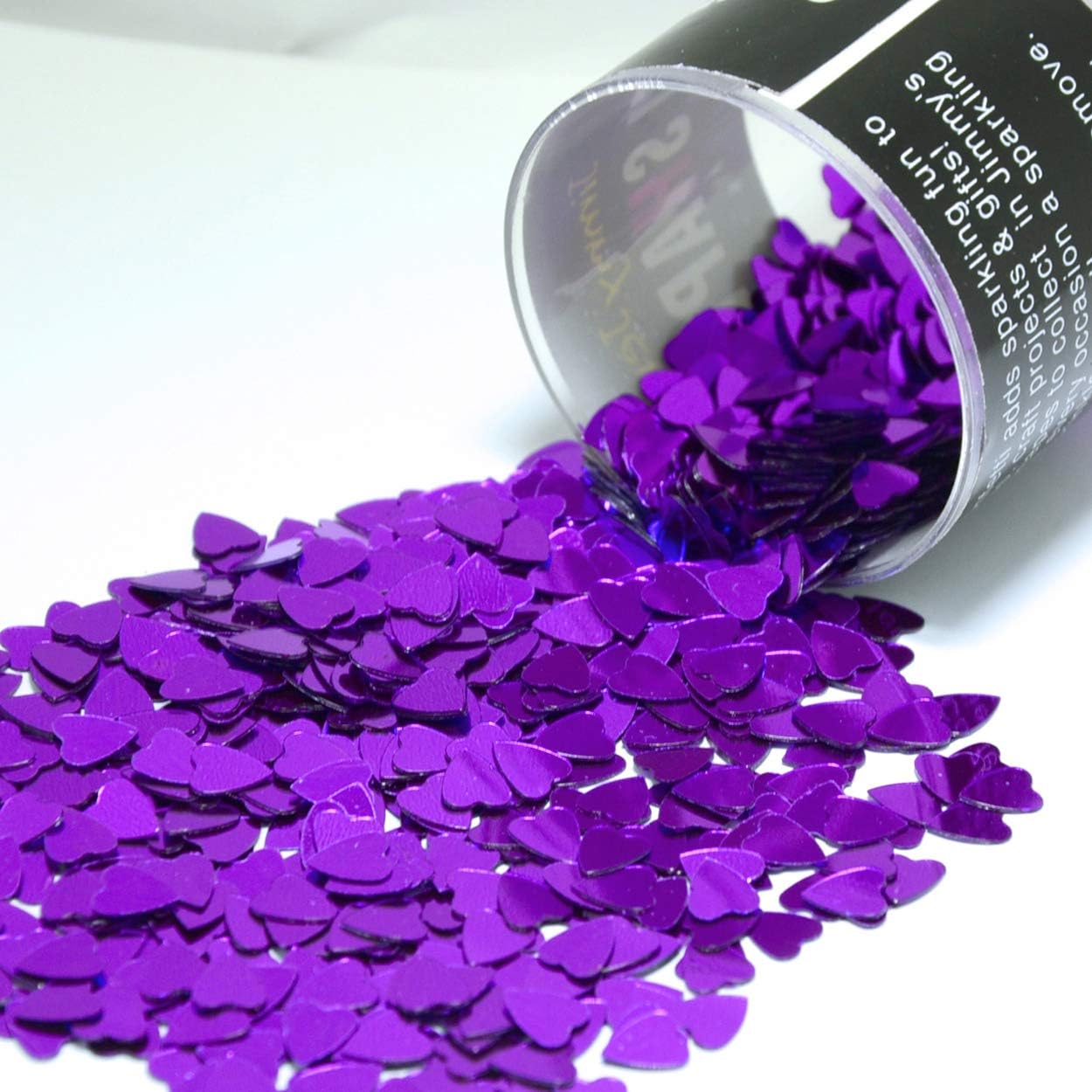 Confetti Heart 1/4" Purple Half Pound (8 oz) 8587 Q08