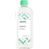 Amazon Brand - Solimo Baby Oil with Aloe Vera & Vitamin E, 20 Fluid Ounces