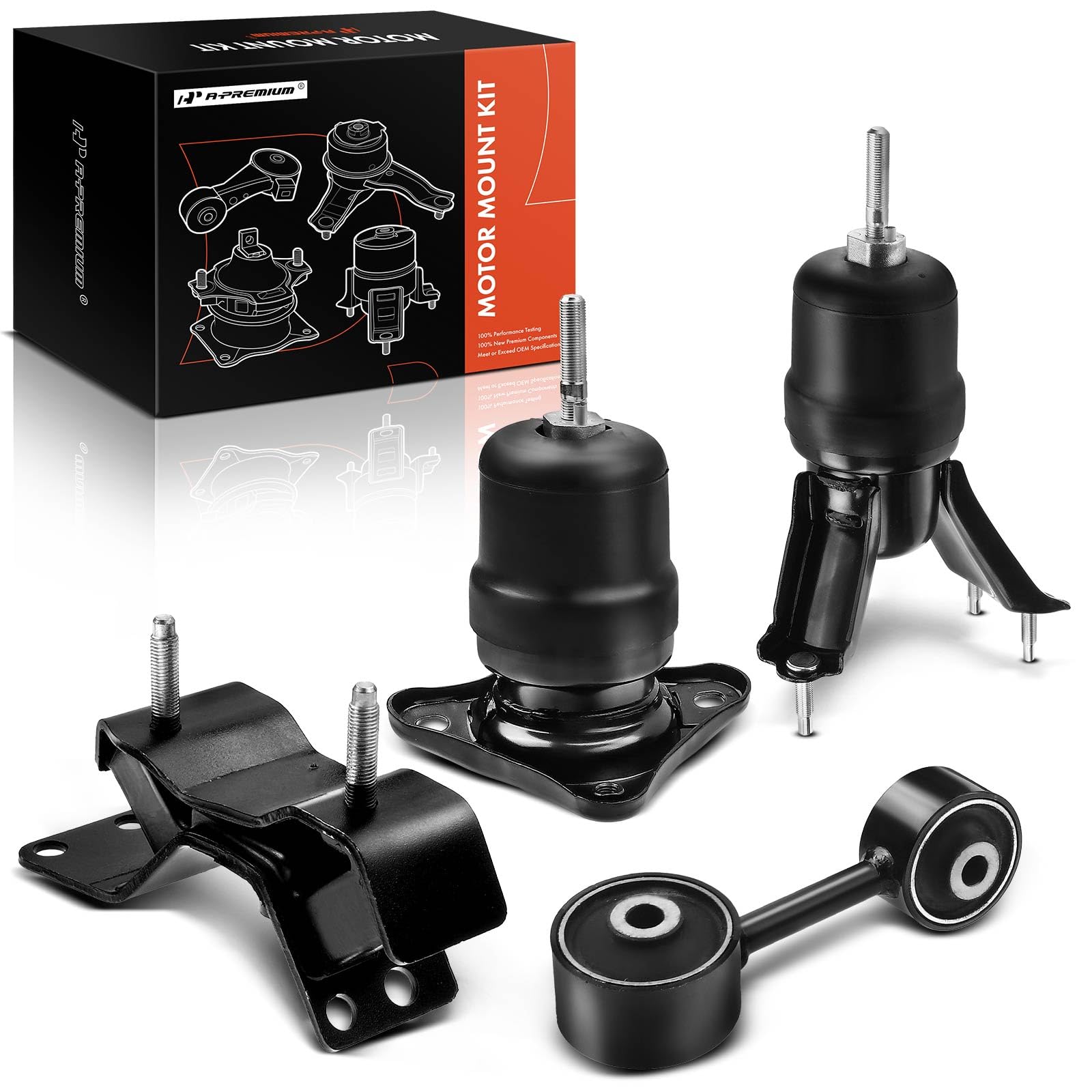 Photo 1 of A-Premium 4PCS Engine Motor Mount Transmission Mount Torque Strut Mount Set Compatible with Toyota Camry 1992 1993 1994 1995 1996 L4 2.2L, Automatic Transmission, Replace# 1237103040, 1237103041