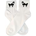 Hip Hop 50s Shop Womens Bobby Sock W/Poodle Applique
