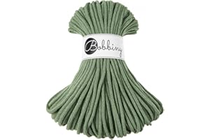 Bobbiny Jumbo 9mm Braided Macrame Cord (Eucalyptus Green) 108yds/330ft