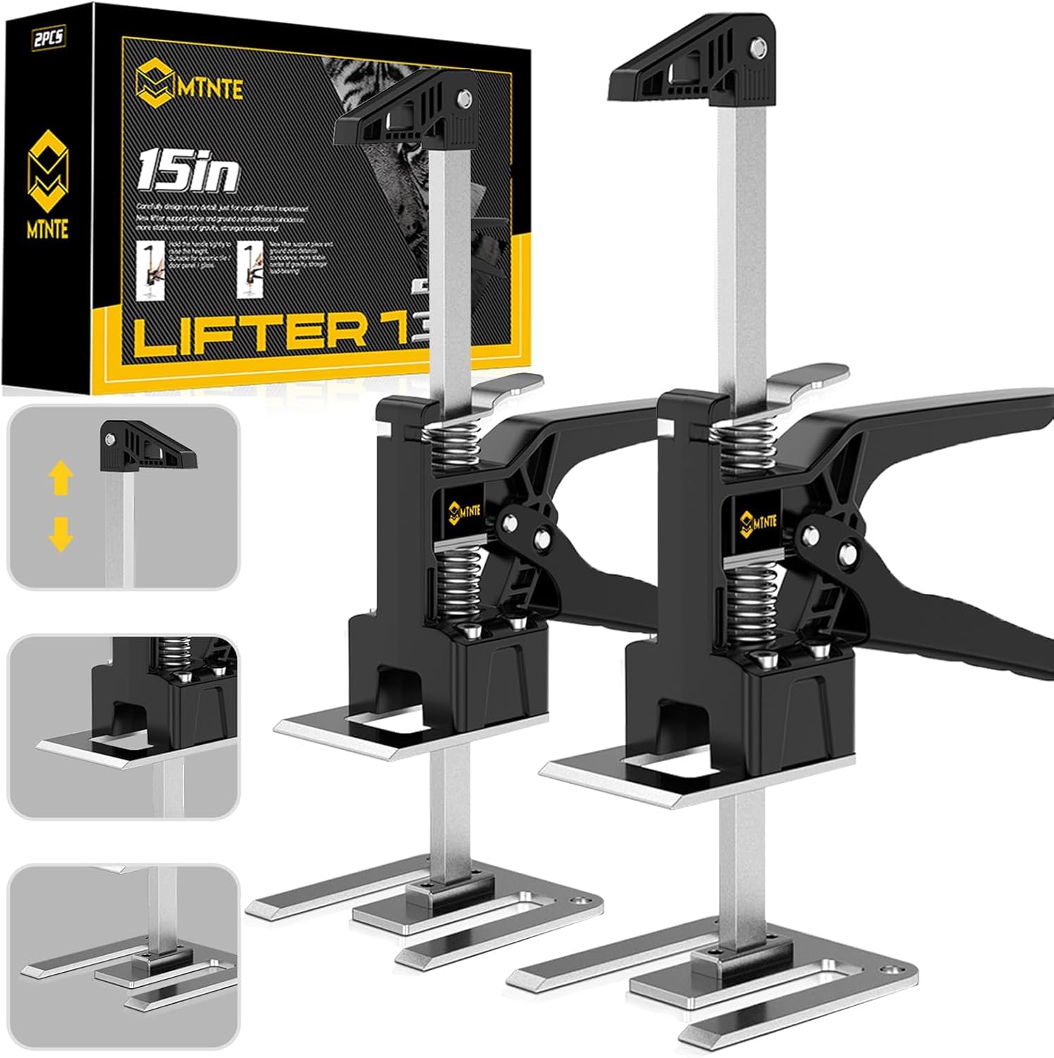 Photo 1 of Mtnte Labor Saving Handle 15 In Lever Arm Lifter Drywall Lift for Wall Tile Locator, Multi-Function Height Adjustment Lifting Device,Door Panel,Cabinet Jack Board Lifter Weight 365lb, lift range 9.8in