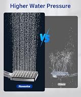 Newentor Shower Head and Hose High Pressure 6 Modes 1.5M Silver-Black view 2
