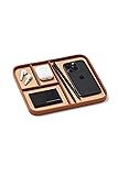 Nordik Leather Valet Tray - Sand Brown - Premium