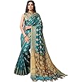 SIRIL Women's Cotton Silk Jacquard & Tassel Saree with Unstitched Blouse Piece