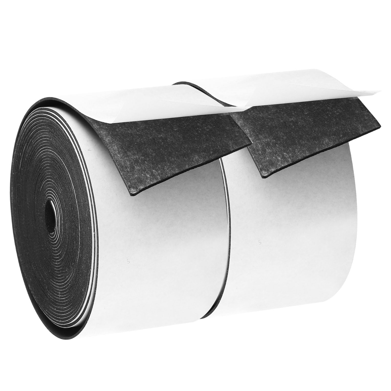 PATIKIL Weather Stripping Door Seal, 2 Roll 5m/16ft Sealing Foam Tape Single Sided Strip for Window Door Insulation, Black (2 Inch x 1/16 Inch x 16Ft)