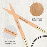 KnitPro Basix Beech Fixed Circular Needles 32 inch 10.00mm view 2