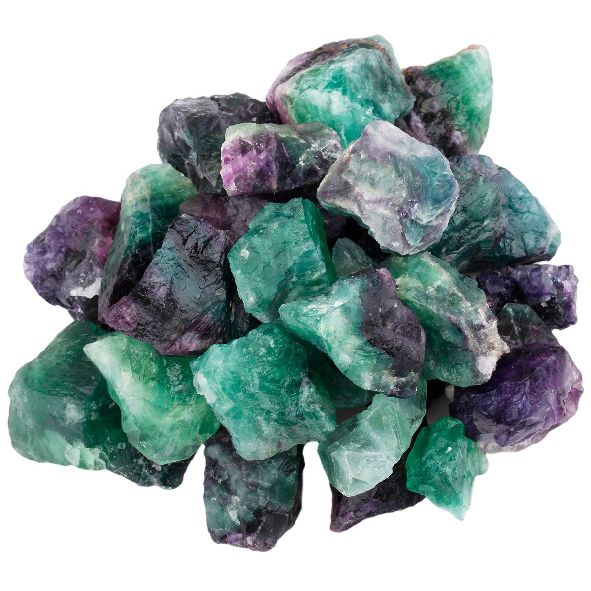 Shanxing Natural Rough Stones Crystals Bulk for Cabbing, Rocks for Tumbling, Healing Crystals for Wiccan Chakra Energy, Fountain Rocks Home Decoration, Fluorite (1 pound,about 460 gram)