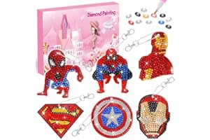 LAVIDASS Diamond Painting Kits for Kids, Full Drill Gem by Number Kits Arts and Crafts for Kids Ages 8-12, DIY 5D Diamond Painting Keychain Kits for Girls Boys Ages 6-8-10-12
