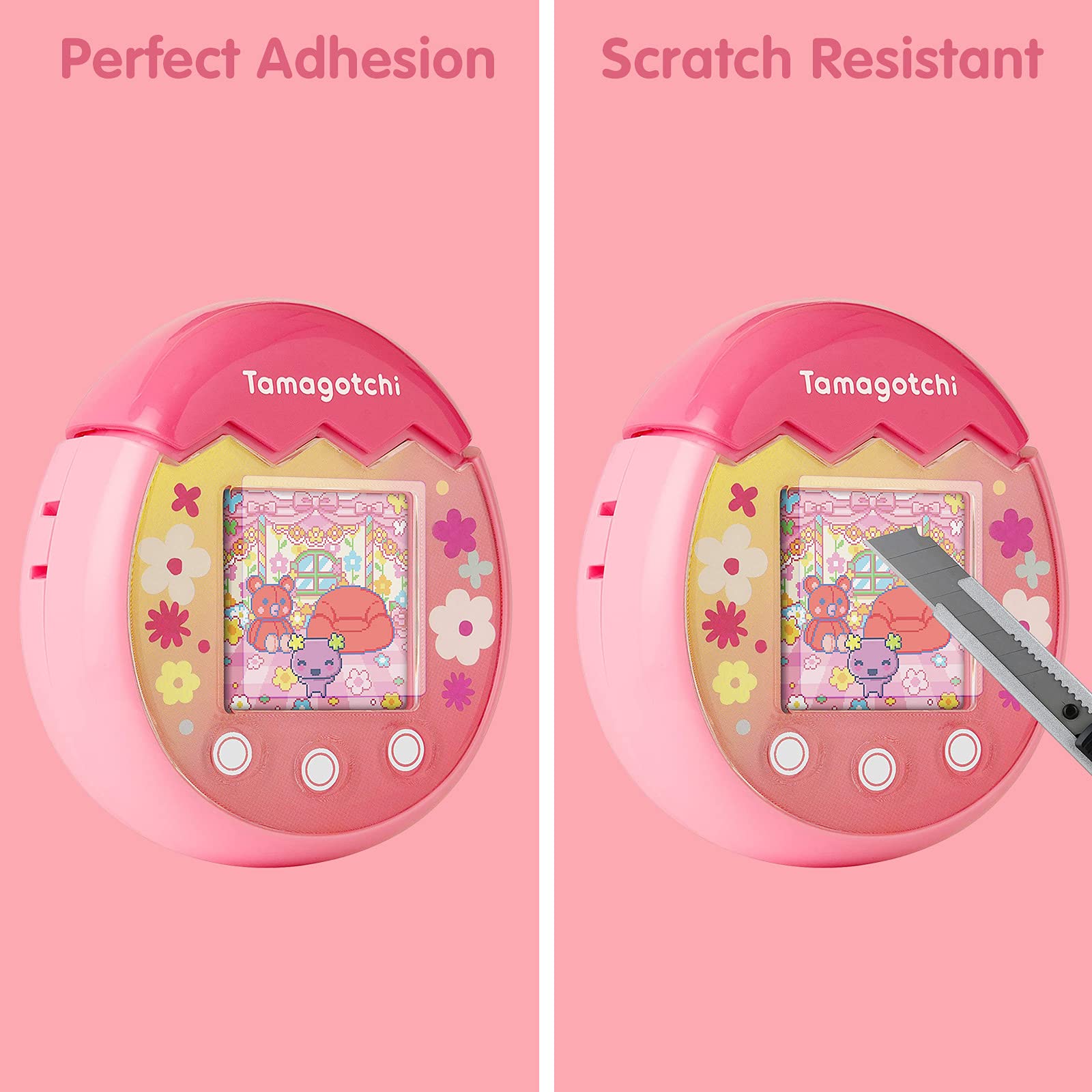MGZNMTY 4 Pack Hard Screen Protector Compatible for Tamagotchi Pix Virtual Pet Machine