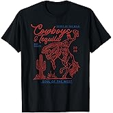 Texas Cowboys and Tequila Vintage Country Rodeo T-Shirt