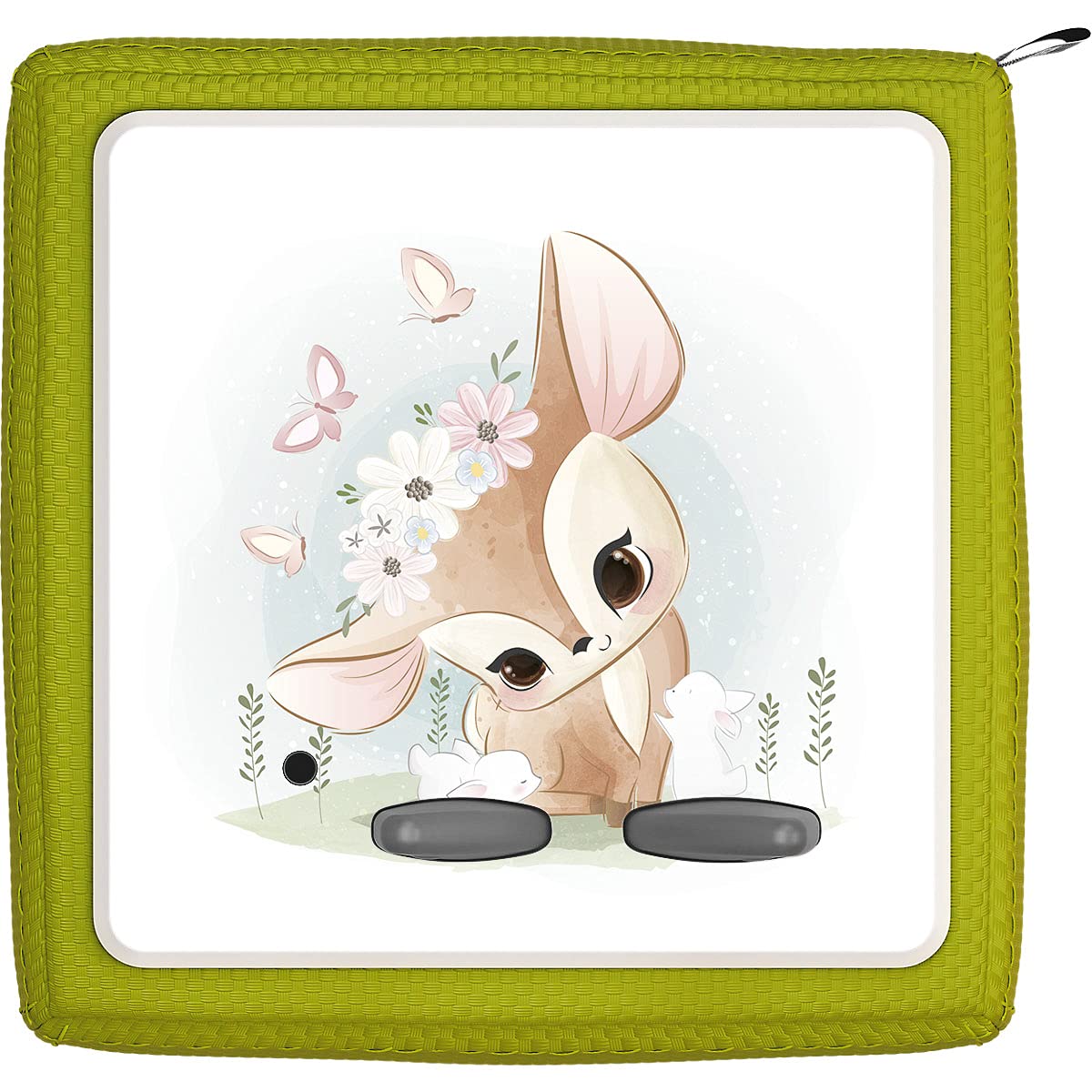 Larifee Film Suitable for the Toniebox | Protective Film Sticker | Sitting fawn with flowers and butterflies