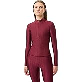 Lacoste Womens Monogram Print Half-Zip Top