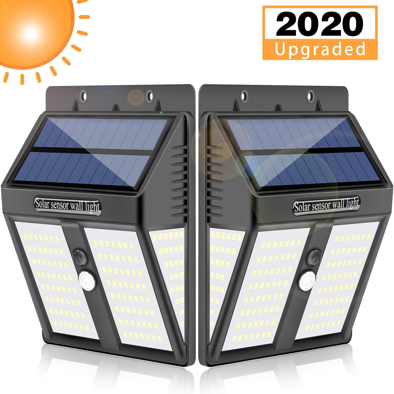 Solar Lights Outdoor, Dothnix Upgraded 146 LED Solar Motion Sensor Security Lights, Solar Powered Outdoor Lights, Wide-Angle Motion Sensor, IP65 Waterproof Wireless Wall Lights Solar Lamps(2 Pack)