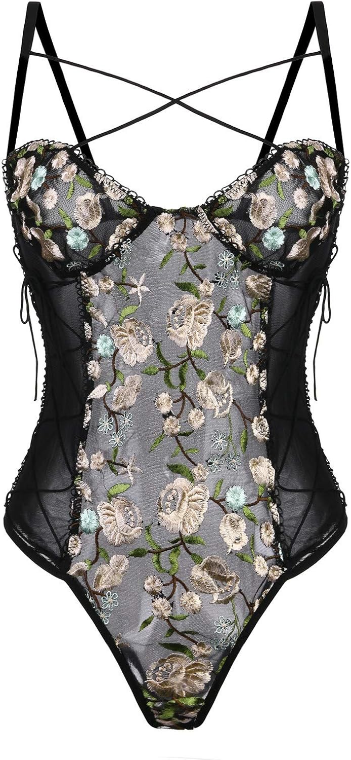 BEUU Women Lingerie Set with Garter Belts Sexy Bra and