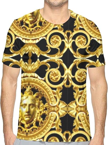 black and gold baroque shirt