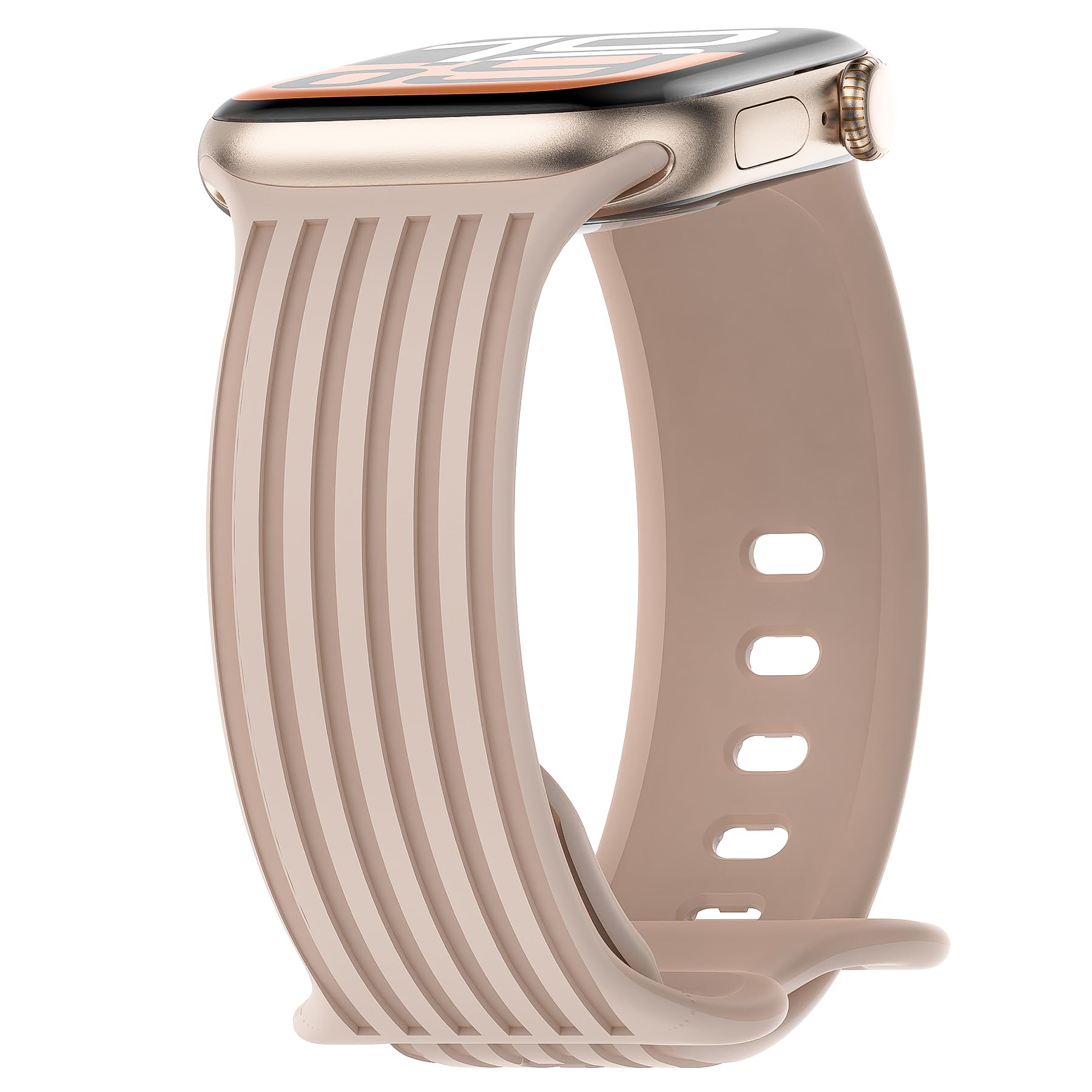 YMHML Engraved Striped Band Compatible with Apple Watch Bands for Women 40mm 42mm 41mm 38mm 44mm 45mm 46mm 49mm, Cute Silicone Inlay Dressy Strap for iWatch Series 11 10 9 8 7 6 5 4 3 SE Ultra