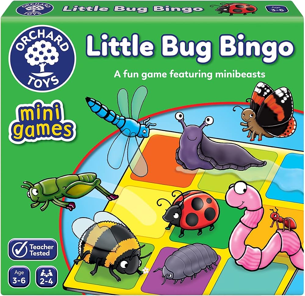 Orchard Toys Little Bug Bingo Compact Mini Game 2-4 Players