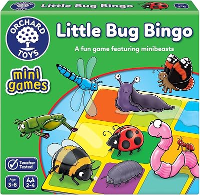 Orchard Toys Little Bug Bingo Compact Mini Game 2-4 Players