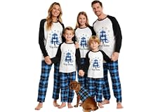 Christmas Pajamas Matching 01 Blue Sleepwear