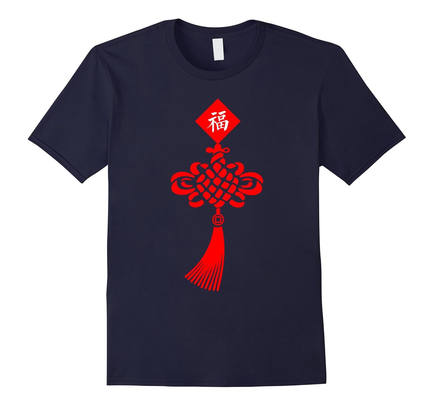 Chinese New Year T-Shirt Gift, Folk Art Knot Good Luck Tee-ANZ