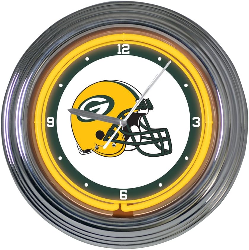 Green Bay Packers 15 inch Neon Clock Sports Fan Wall
