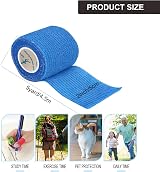 ANAMPION Self Adhesive Bandage 12 Rolls 5cm x 4.5m Non-Woven Cohesive Tape view 2