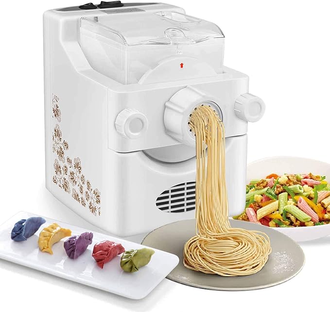 Machine à pâtes électrique automatique avec 8 moules à nouilles et 1 moule à raviolis pour faire Machine à pâtes électrique automatique avec 8 moules à nouilles et 1 moule à raviolis pour faire