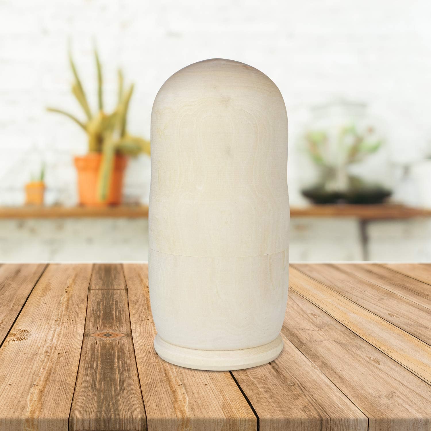 unpainted matryoshka dolls